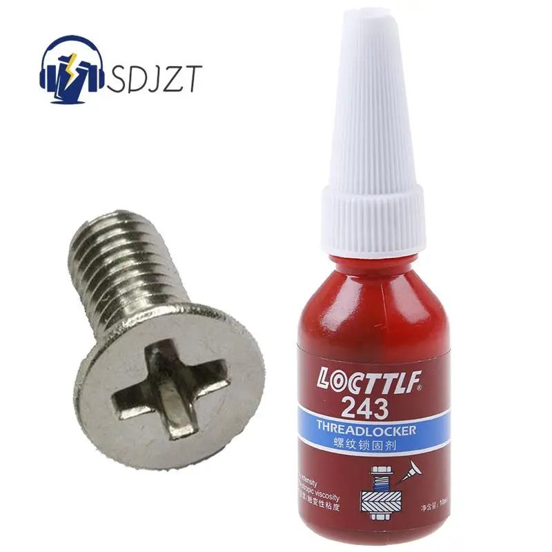 

1pc 10ml Screw Glue Thread Locking Agent Anaerobic Adhesive 243 Glue Oil Resistance Fast Curing Sealing And Leakproof