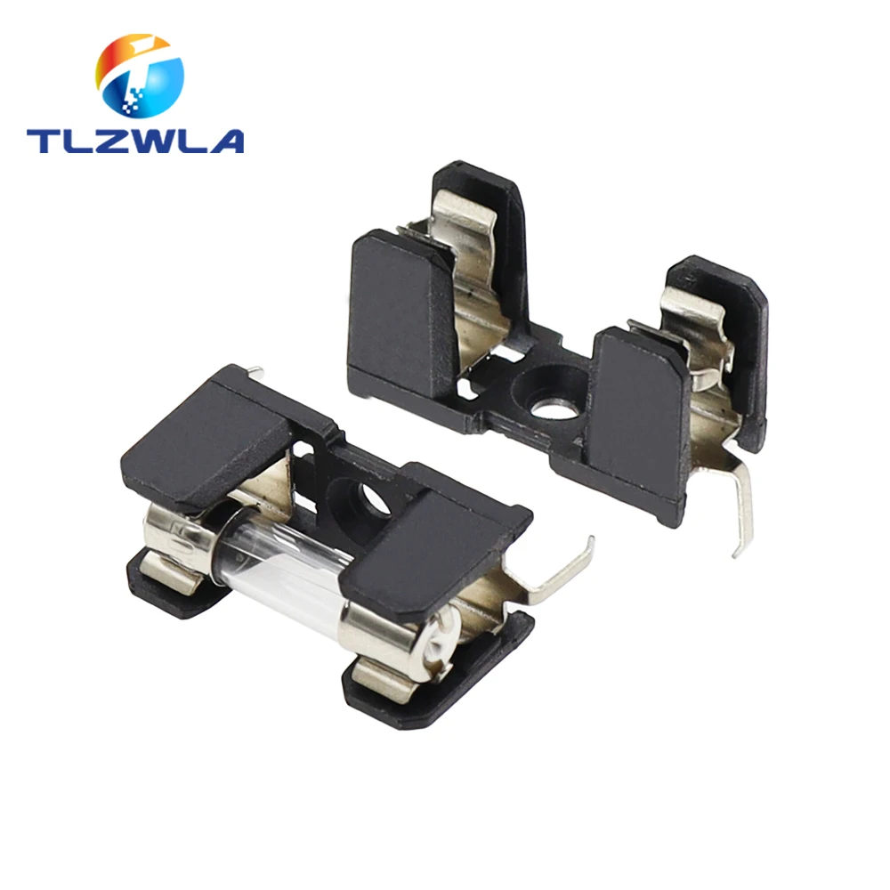 5PCS 5X20MM Fuse Holder 10A250V PCB Panel Mounting  High Temperature Resistance Fuse Boxes