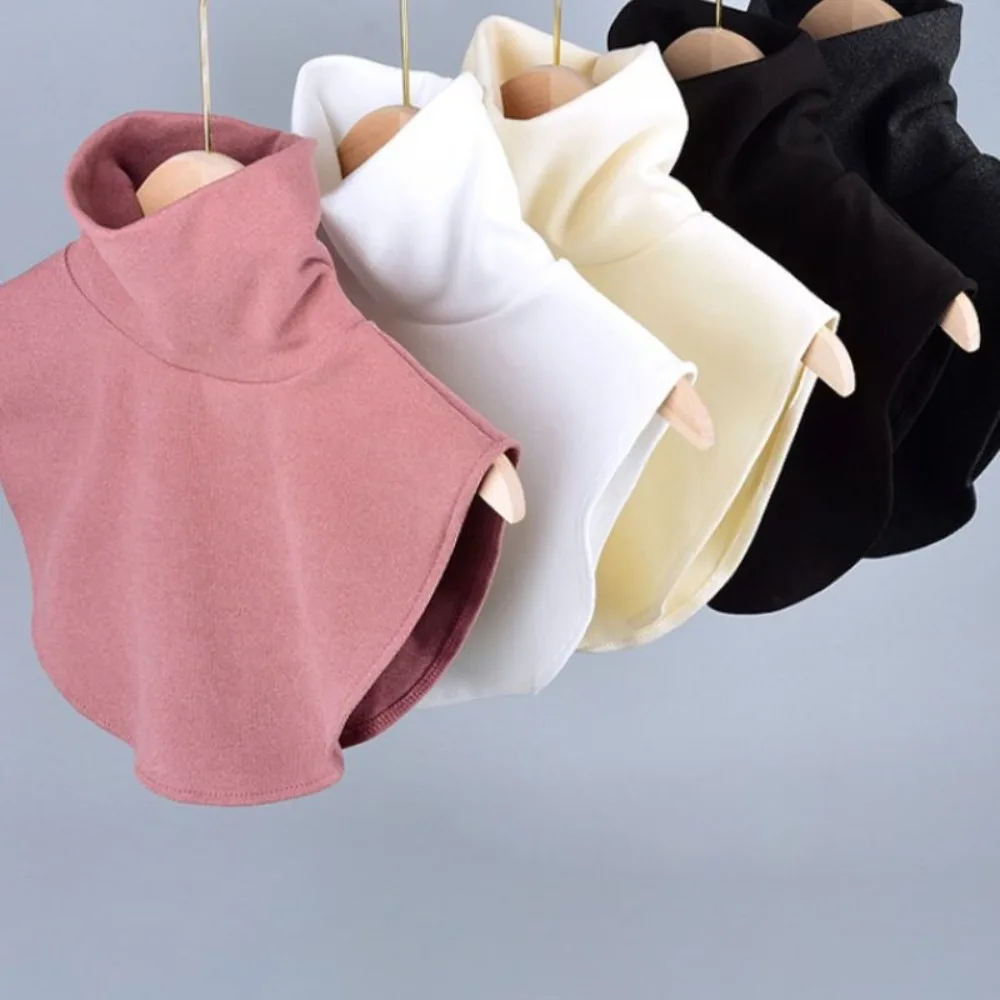 Cuello falso de cuello alto de punto para mujer, bufanda de protección de cuello cálida y versátil a la moda, Jersey elástico, cuello alto, mantiene el cuello caliente