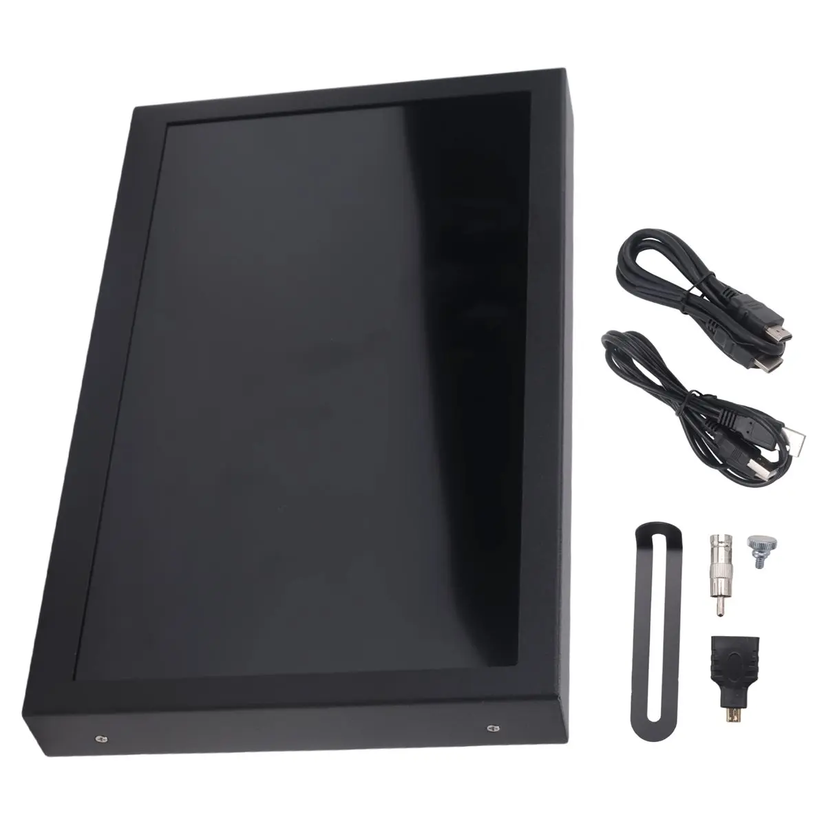  13T 전자제품 액세서리, 7인치 휴대용 디스플레이 IPS 1024x600 LCD HDMI 호환 VGA AV 입력(블랙)