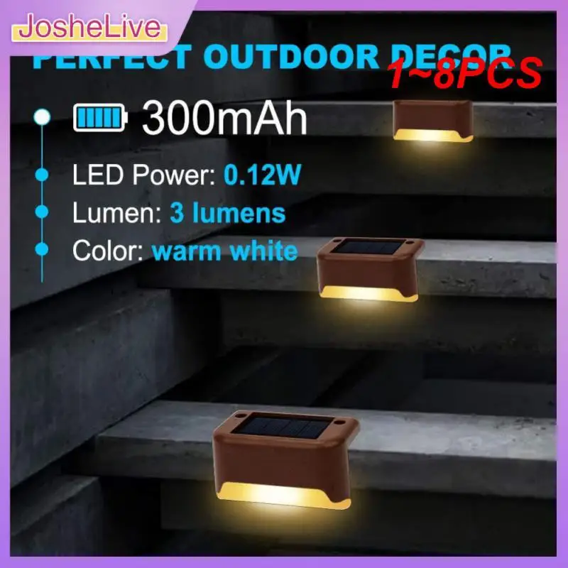 

Уличная лампа для лестниц, настенная лампа с солнечной батареей, водонепроницаемая, для освещения дорожек, двора, патио, сада