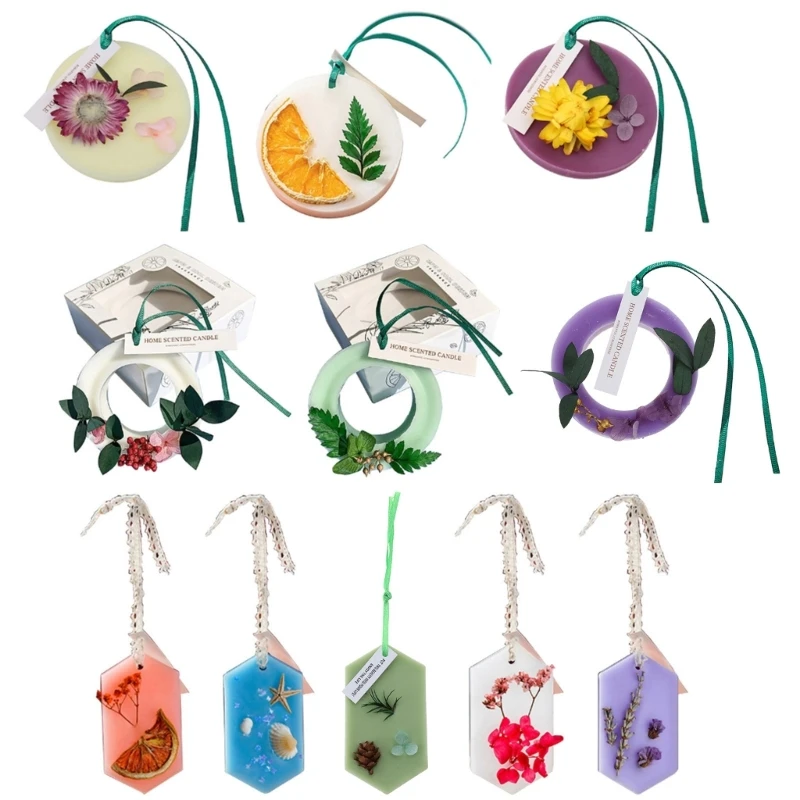 

Dry Flower Scented Wax Slice Pendant for Fresh Air Sheet Charm Fragrance for Home Bedroom Dormitory Closet Wardrobe