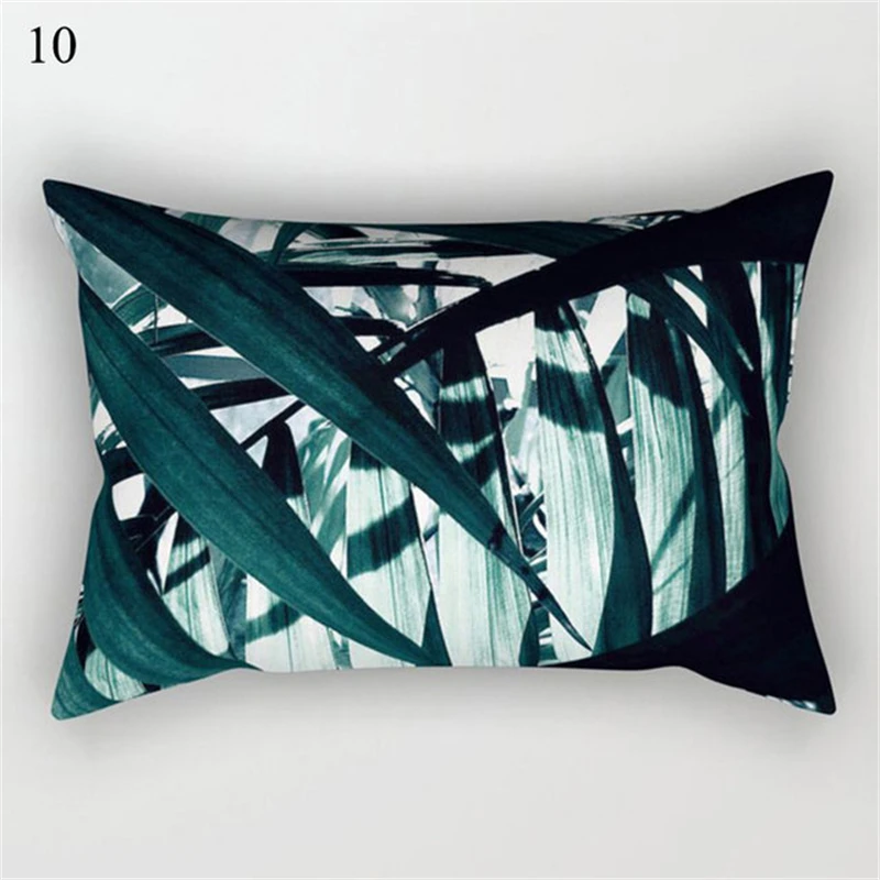 Tropical Plant Pillowcase Green Printing Cushion Cover Decoration Sofa Bed Car Pillowcase Cushion Home Decoration 30*50CM