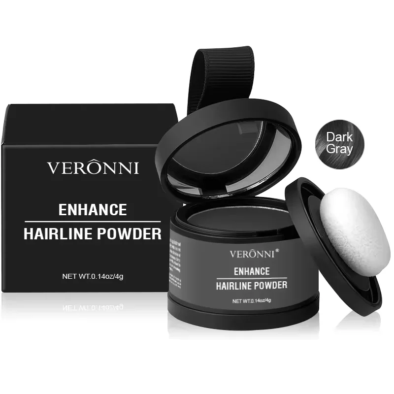 Black Hairline Concealer Powder - Instant Color & Waterproof Coverage for Natural-Looking Roots