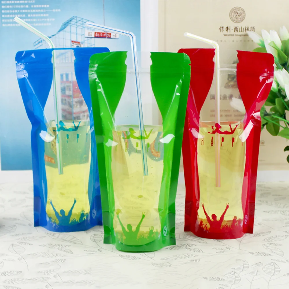 

Прозрачные пластиковые пакеты для напитков, пивных соков, молока, с застежкой-молнией, 50 шт., 360 мл