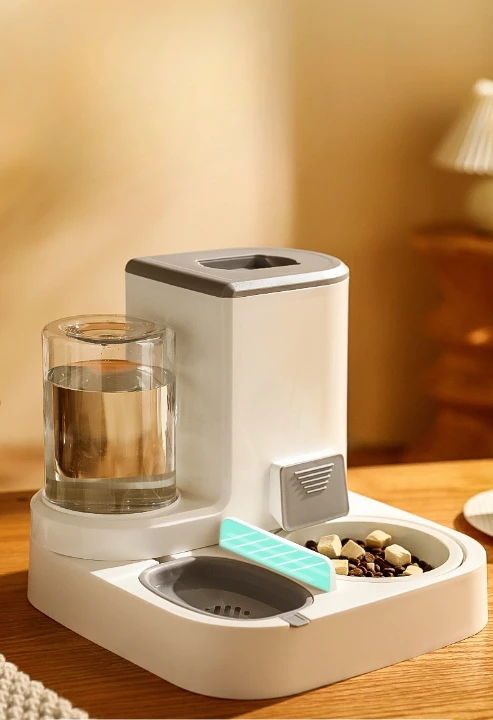 

new automatic cat feeder Dog bowl Cat bowl two-in-one water dispenser Cat bowl pet supplies