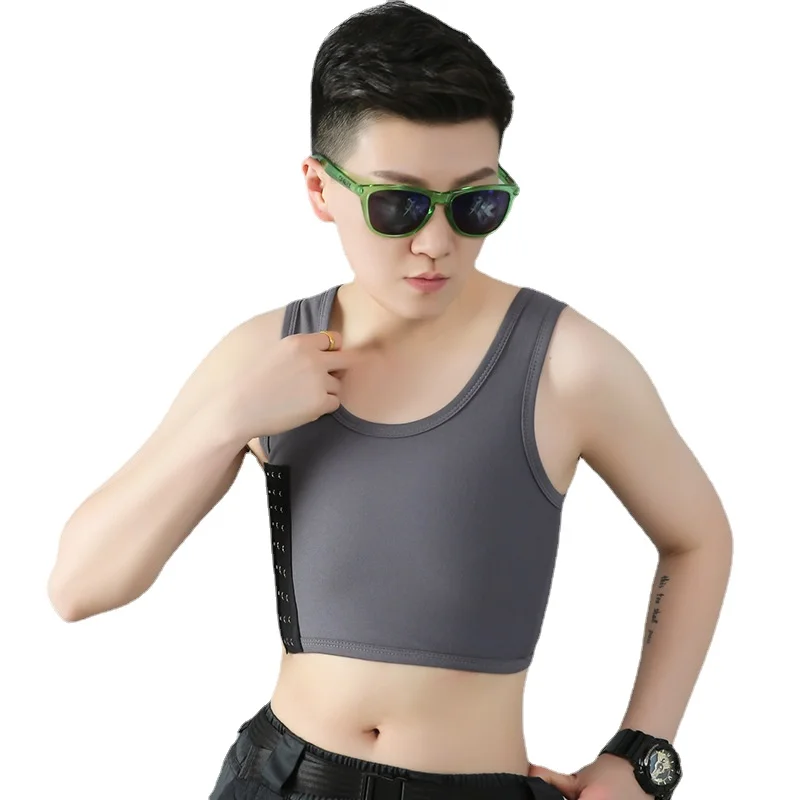 

HaleyChan летний женский короткий топ Trans Лесбийский Топ FTM черный обтягивающий грудь полиэстер