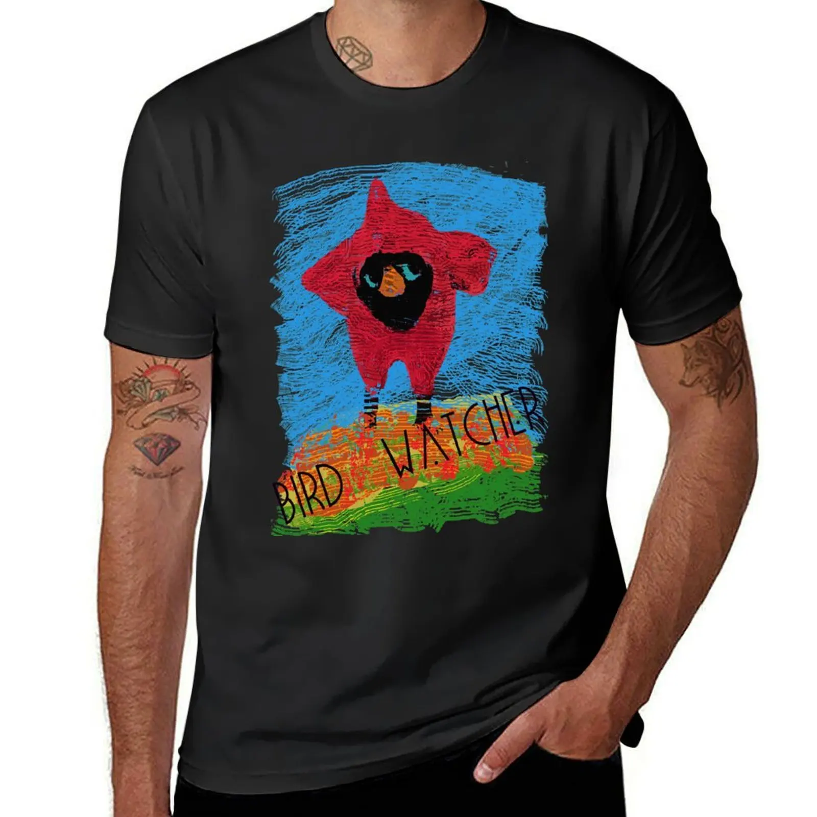 

Bird Watcher T-Shirt oversized Short sleeve tee slim fit t shirts for men