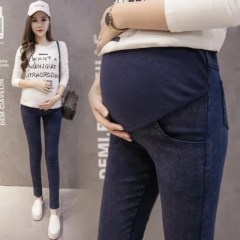 Pantalones vaqueros de maternidad para mujeres embarazadas, mallas