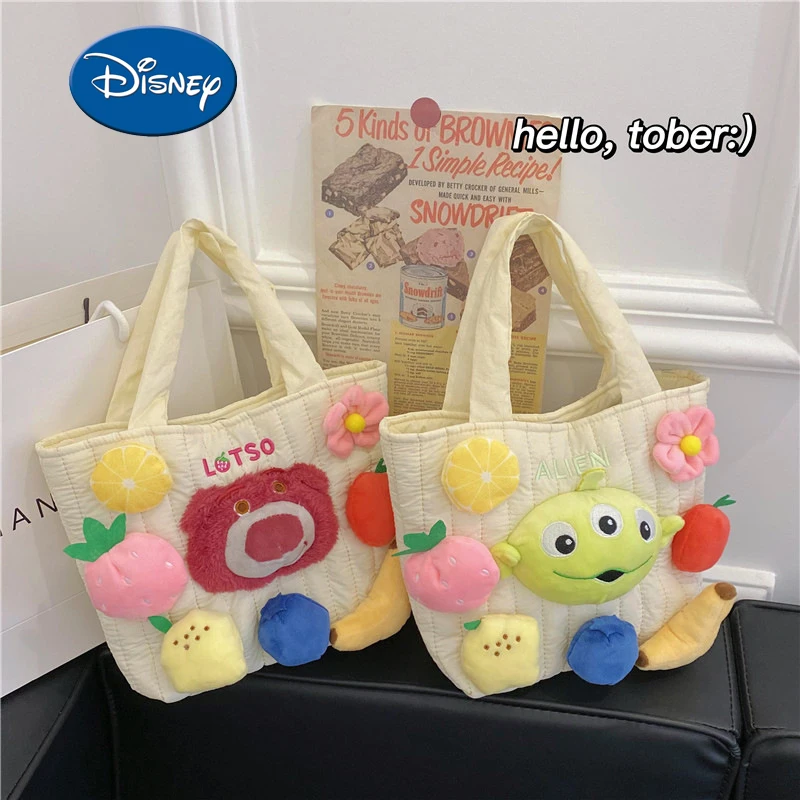 Disney Peluche Story Lotso Alien Handbag Borsa A Tracolla Per Bambini Cute Pooh Bear Peluche Gift Girls Bag Kawaii Peluche Tote Bag