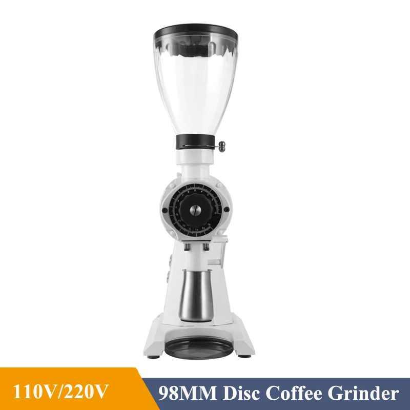 EK43S 98MM Espresso Coffee Grinder Stainless Steel Titanium Plated Flat Burrs 1L Bean Hopper 1000W Coffee Bean Mill Grinder 4
