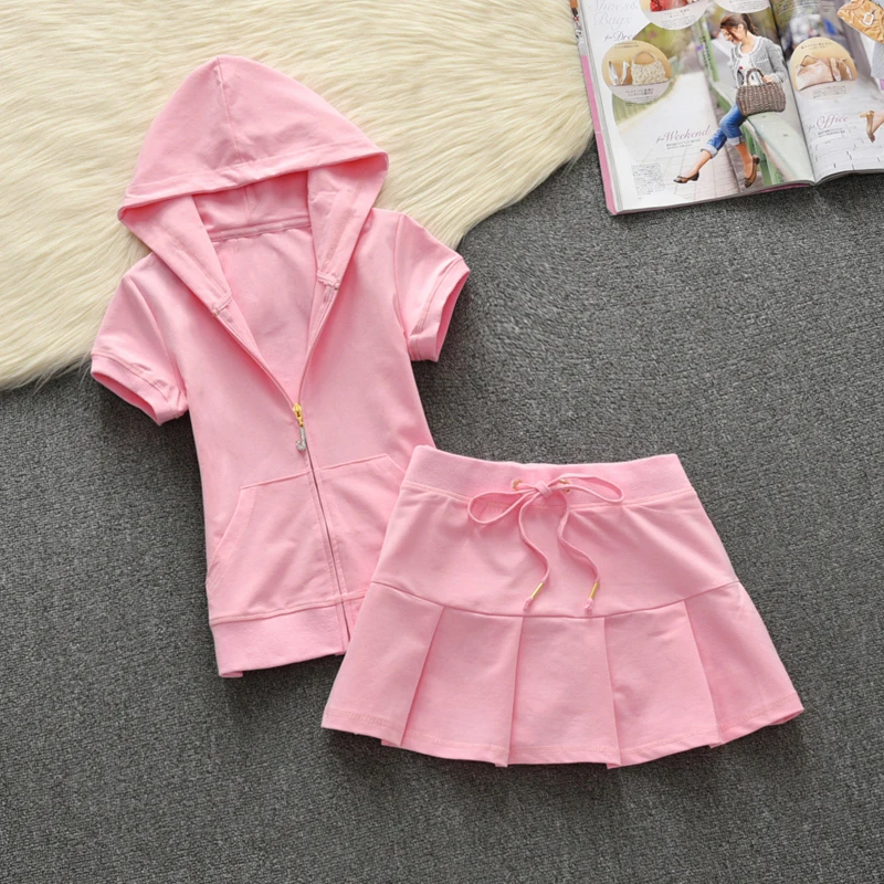 Y2K Women's Brand A-line Short Skirt 2-piece Set, Women's Casual Fashion Short Skirt Casual Set
