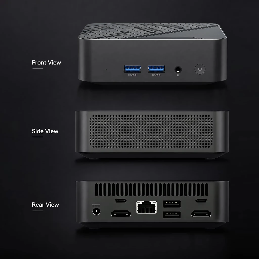 새로운 미니 PC 휴대용 인텔 N150 고성능 1TB/2TB SSD WiFi6 16GB 램 데스크탑 사무용 게이밍 PC
