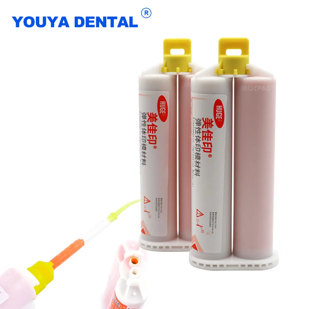 

Dental 2x50ml Silicone Light Body Impression Material Type 3 For Mixing Tips Tube Head 1:1 Ratios Laboratory Dentistry Molds