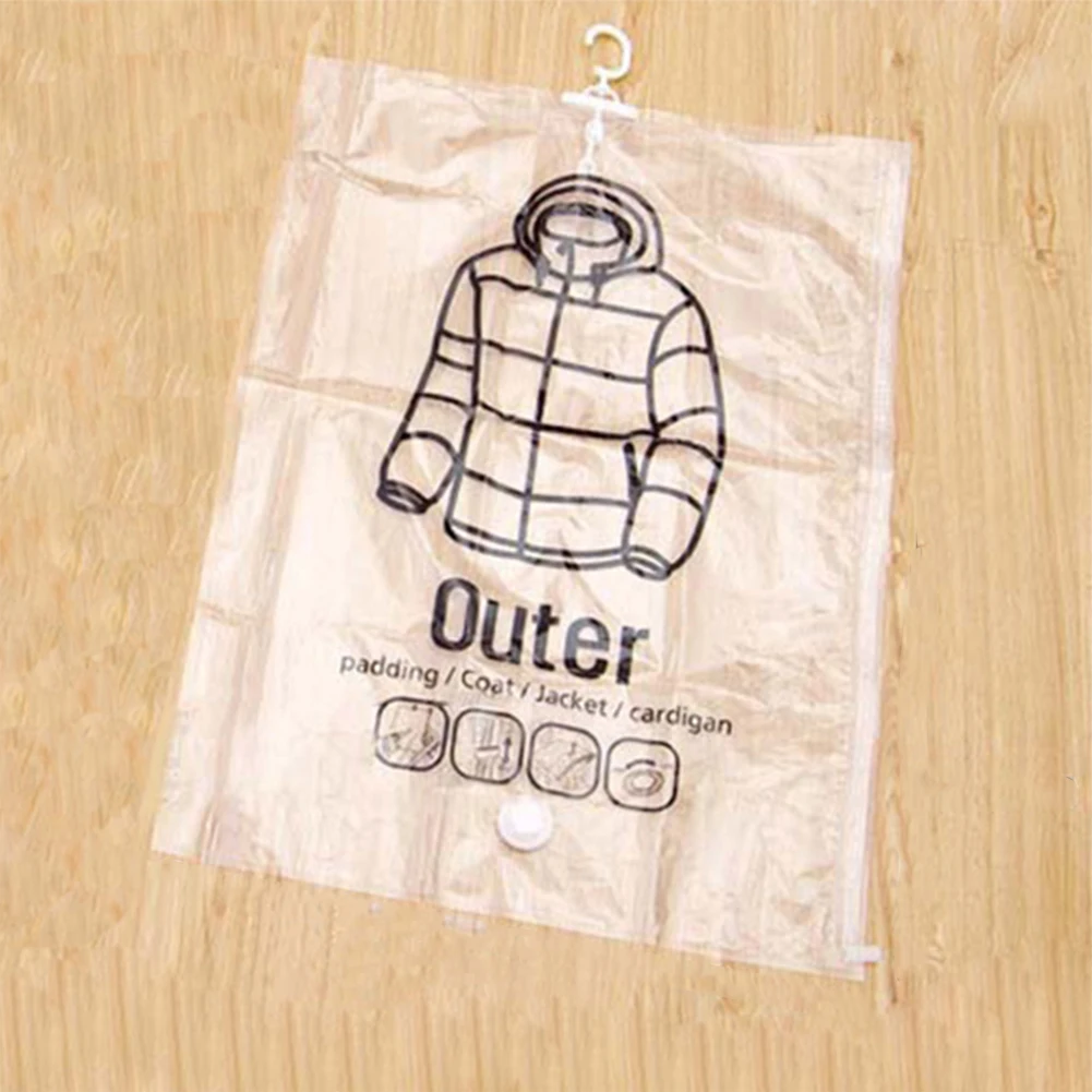 Hanging Vacuum Bags Space Saving Clothes Compression Storage Bag Empty Pump Bags Clothes Quilt Vacuum Pack Organizer 4