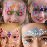 Facial painting eyebrow center gemstone rhinestone stage performance temporary tattoo stickers on the forehead before makeup 2