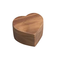 Personalized Engraved Wooden Ring Box, Anniversary Gift, Engraved Ring Box Customized Carving Of Heart-Shaped Ring Box 2