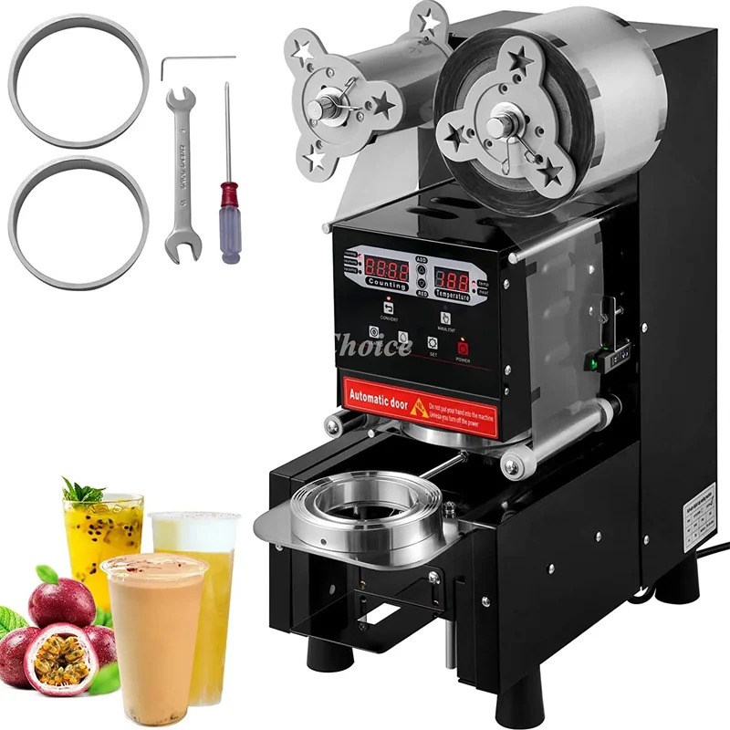 110V/220V High Quality Bubble Tea Equipment Automatic Cup Sealer Machine Automatic Cup Sealing Machine For Boba Plastic Cup Lid