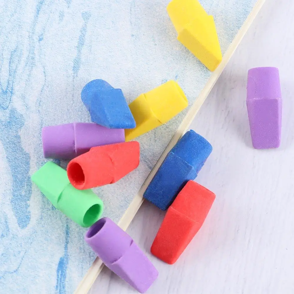 Pencil Eraser 30PCS Erasers Pencil Top Eraser Caps Pencil Eraser Toppers Student Painting Correction Supplies Stationery