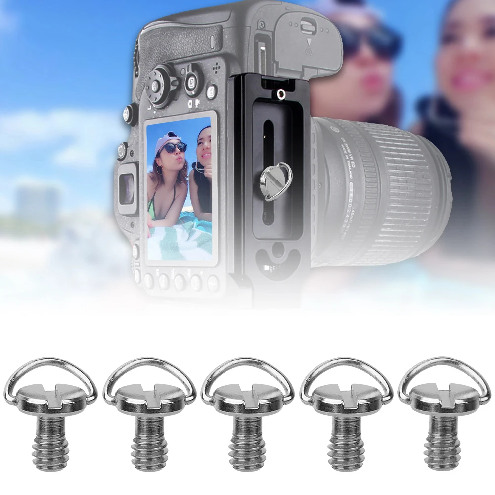Camera Screw Set 5Pcs 1/4 Camera Screw for Quick Release Plate 1/4inch Folding C-ring Adapter Tripod Monopod Camera Plate Accessories camera tripod plate,camera l plate,camera base plate,camera mount plate,camera tripod adapter,tripod adapter mount
