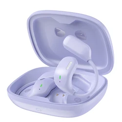 AI Translation Ear - Hook Earbuds with Real - Time Multilingual Support and Wireless Connectivity (PURPLE)
