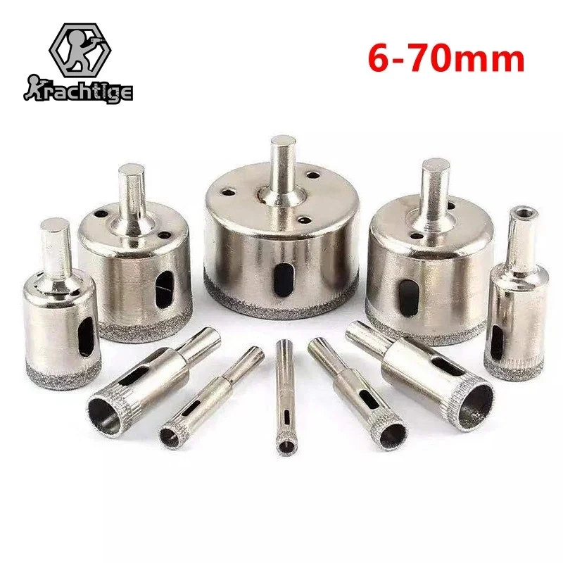 6-70mm Diamond Coated Drill Bit Tool for Glass Ceramic Marble Hole Saw Glass Granite Tile Cutter Holer Cutting Tools