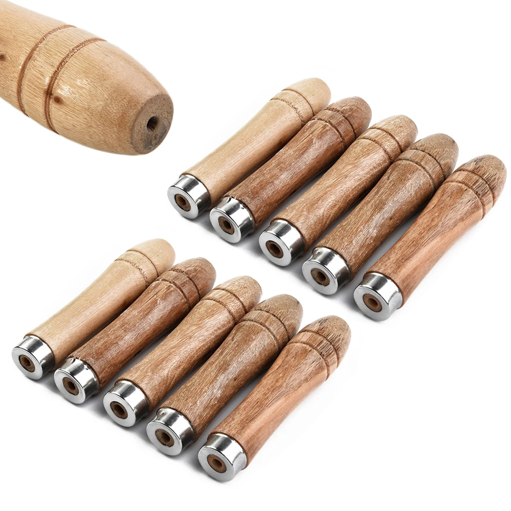 

10pcs Wooden File Handle Wood Rasp Woodworking Polishing Rust Proof Filing Tools Wooden File Handles