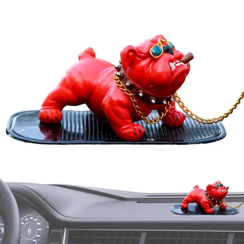 

Украшение для приборной панели в виде бульдога, декор интерьера автомобиля, фигурки бульдога, поделки для автомобильной приборной панели без выцветания