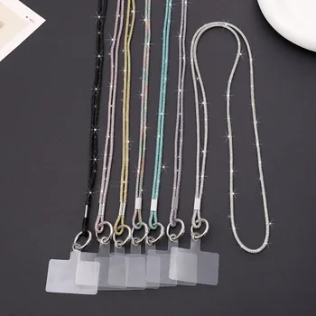 Luxury Rhinestone Phone Lanyard Hanging Cord Glitter Crystal Phone Case Anti-Loss Hanging Ornaments Strap Keychain