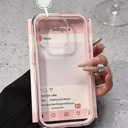 Luxury Transparent Candy Color Shockproof Phone Case with Soft Bumper Cover - iPhone 18 Pro Max (Pink)
