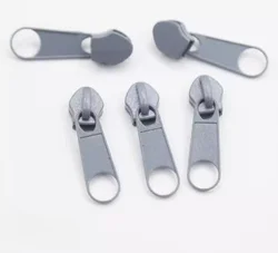 Vibrant Zipper Puller Set - DIY Sewing Accessories (10 - Pack) (GRAY)