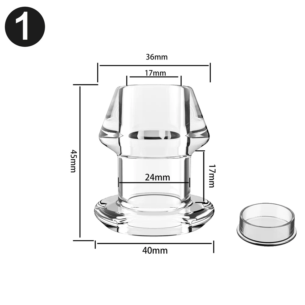 Hollow Anal Plug Silicone Butt Plugs with Stopper Anal Dilator Anus Tunnel Expansion Prostate Massage Sex Toys For Woman Men Gay