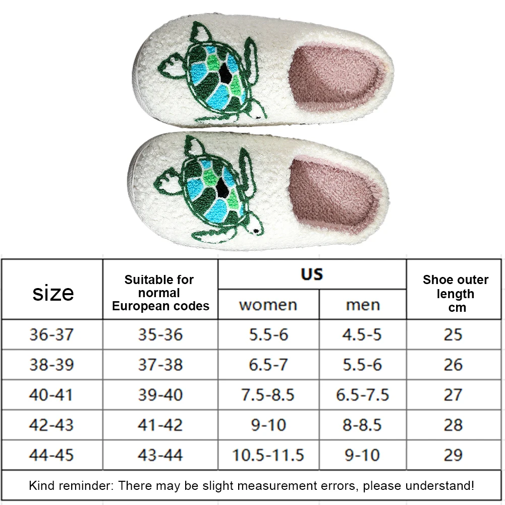 Women Slippers Cute Turtle Dachshund House Funny Ladies Casual Footwear Winter Indoor Shoes Fluffy Slippers for Home