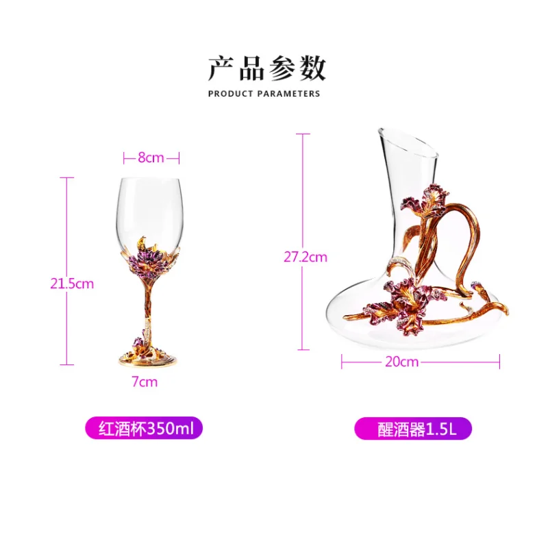 Description Picture 3 of itemGlass Wine Bottle, Decanter,creativity, Enamel Color, Cup, Home Decoration, Set,Home Bar,gift