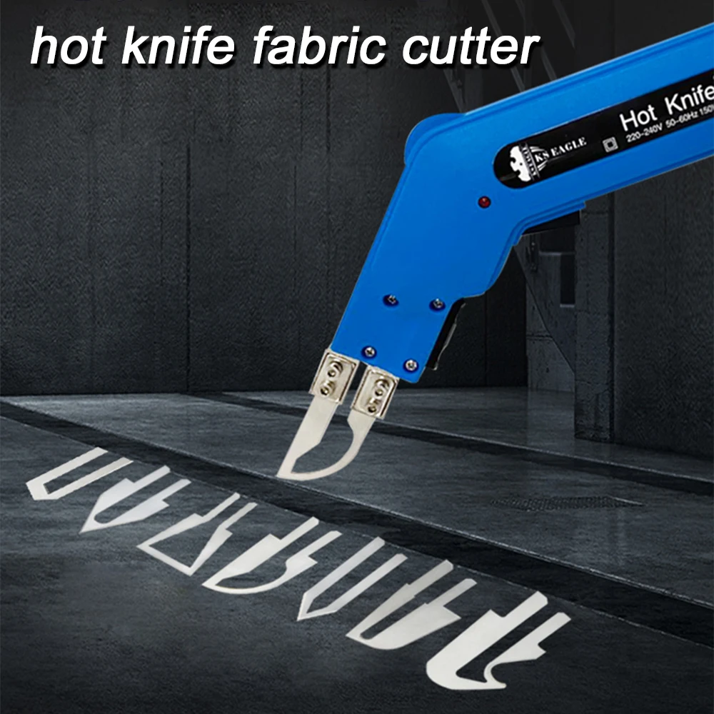 Electric Hot Knife Thermal Cutter Hand Held 80W Cutter Foam Cutting Tools Non-Woven Fabric Rope Webbing Multiple Cutter Blades clothes basket large size woven straw storage basket round rattan knitting laundry bucket hand held toy storage bucket