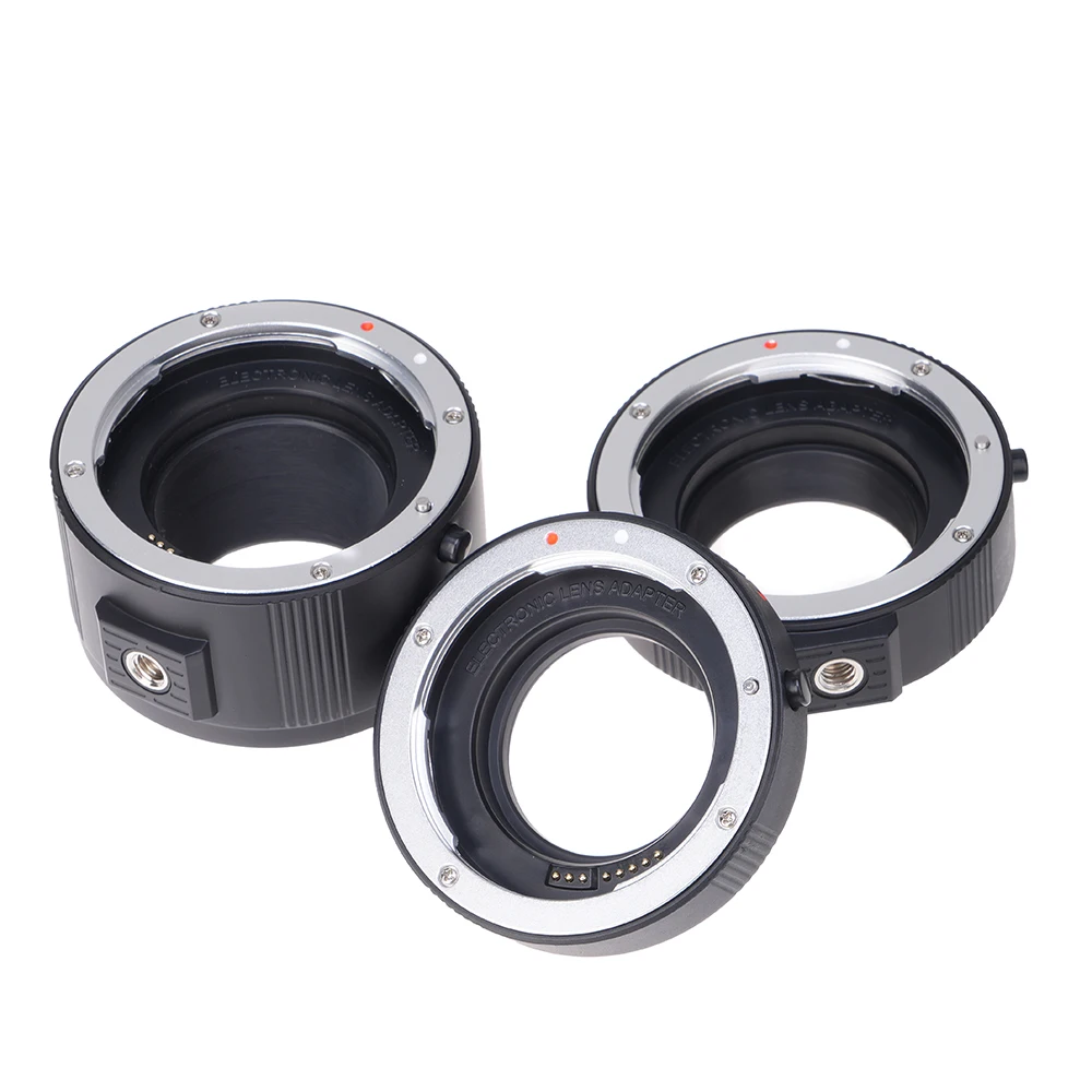 FOTGA 전자 매크로 AF 자동 초점 자동 확장 튜브 링 세트 Canon EF/EF-S 마운트 렌즈용 금속 총검