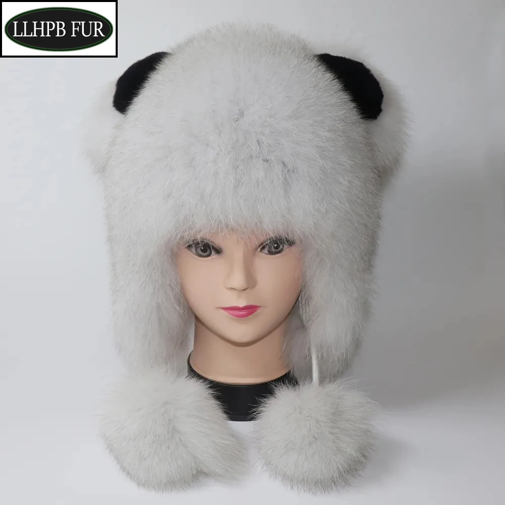 

Женская зимняя шапка из натурального Лисьего меха