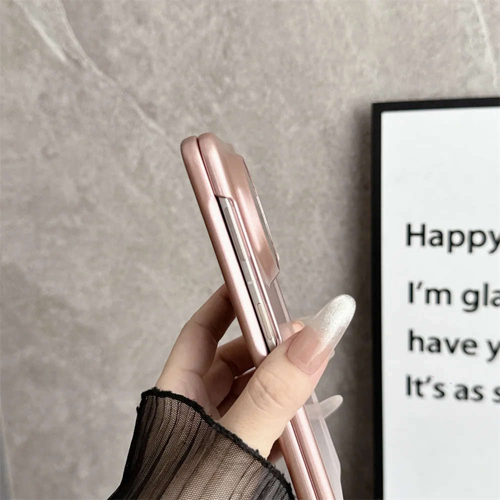 Solid Color Protective Phone Case with Transparent Back Cover and Front Protection Film