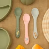 1PCS Baby Silicone Spoon Cartoon Pattern Soft Silicone Feeding Spoon BPA Free Training Spoon Cutlery Children's Tableware 1