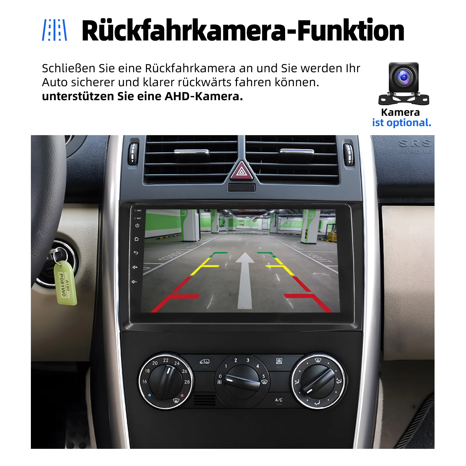 ESSGOO Autoradio Android 15 9" 4+64 GB / 2+32 GB für Mercedes-Benz A/B-Klasse W169 W245 GPS Navigation RDS WiFi Wireless CarPlay Bluetooth Auto-Radio FM Lenkradsteuerung Android Auto CANBUS Touchscreen – Detail 6