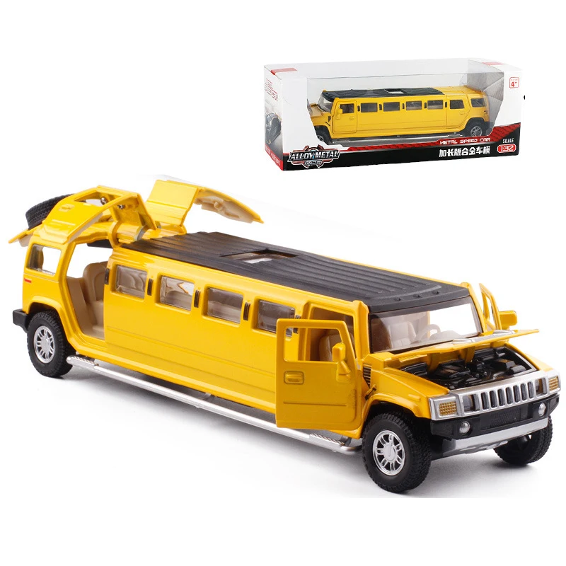 1:32 Alloy Lengthen Limousine Car Model Metal Diecasts Vehicles