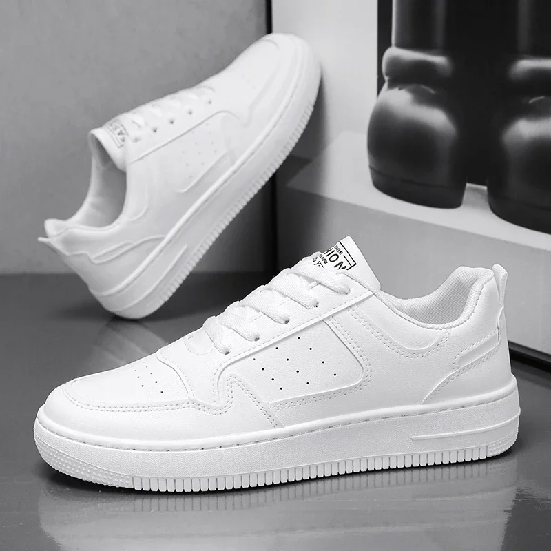Men's Shoes PU Leather Women Fashionable Sneakers Comfortable Soft-soled Casual Shoes for Men