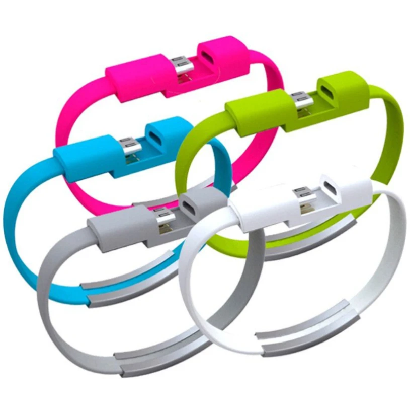 200pcs Portable Bracelet Micro Usb Type C Cable Usb Data Charging