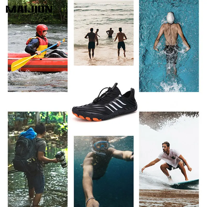 Aqua Shoes Elastic Breathable Water Sports Shoes For Men Women Boating Kayaking Quick Dry Nonslip Barefoot Upstream Wading Shoe