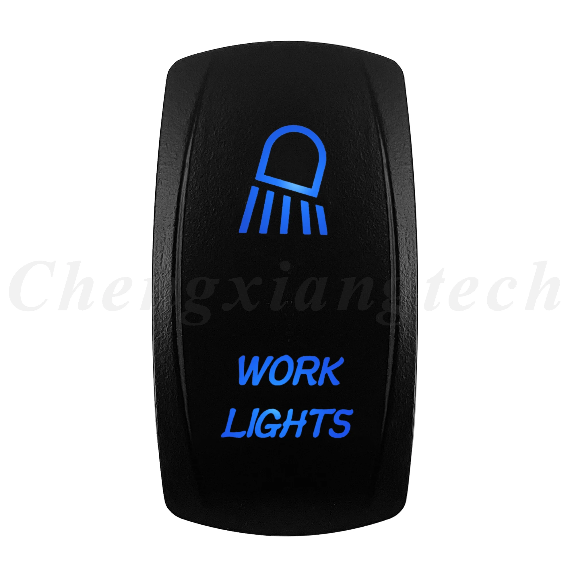 12V 20A Blue LED Waterproof Laser Rocker Switch - IP68 Rated