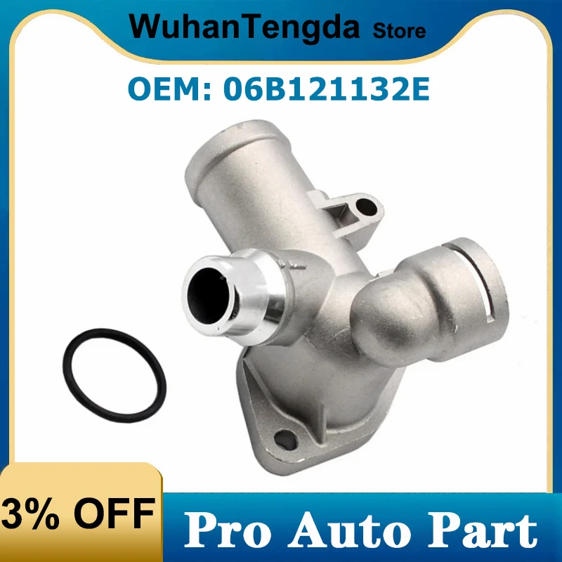 Engien Water Hose Coolant Flange Aluminium 06B121132E for AUDI A4 B6 B7 1.8T Avant Cabrio Seat Exeo