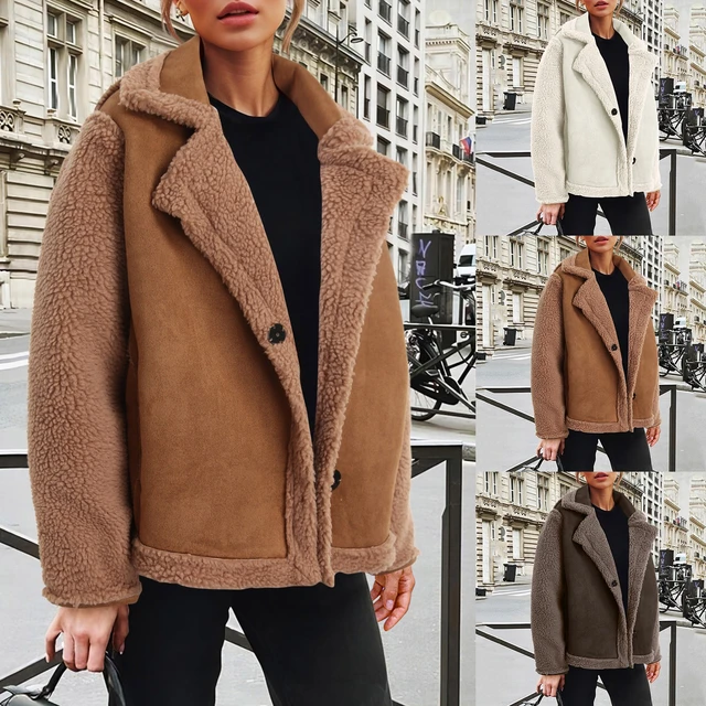 Suede Lamb Shearling Jacket Women  Sheepskin Leather Jackets Outwear -  Winter Women - Aliexpress