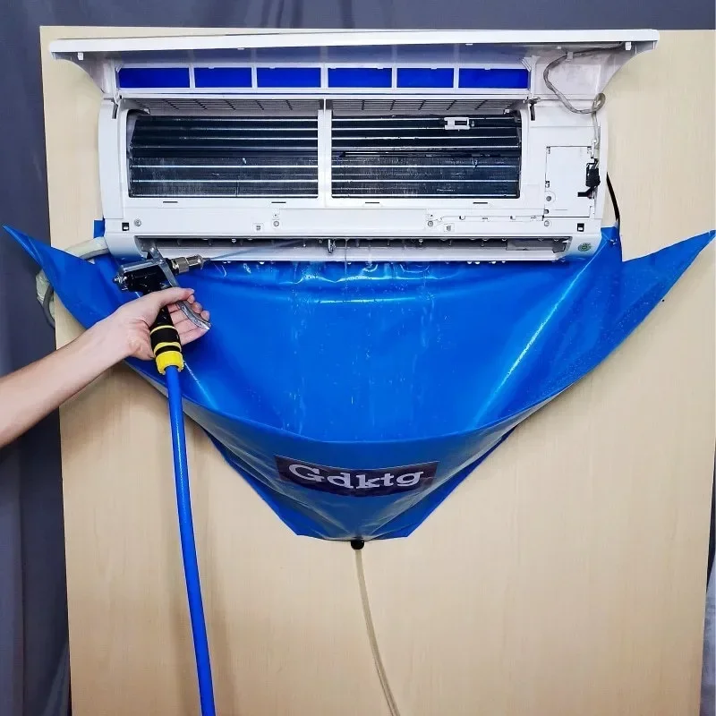 Air Conditioner Cleaning Cover with Water Pipe Waterproof Dust Protection Bag for Conditioners Below 1.5P WF air conditioning cover