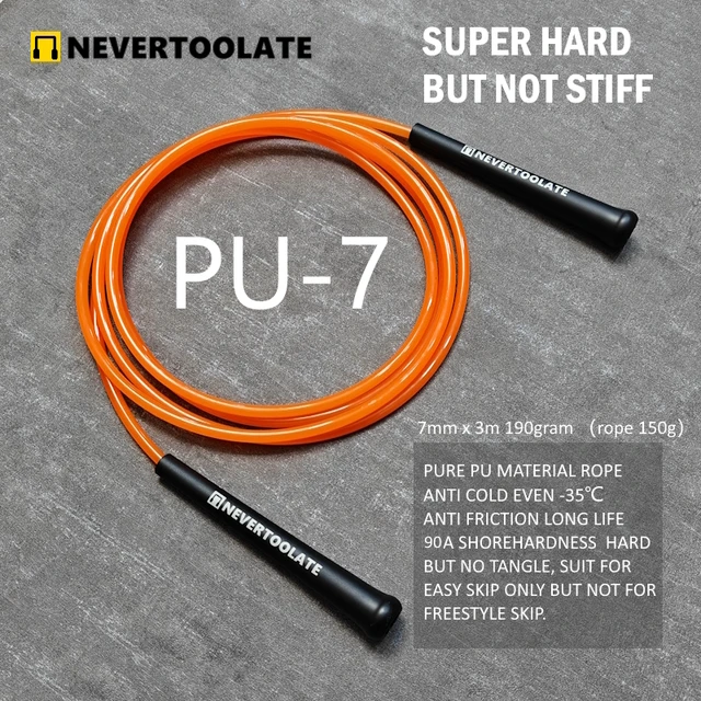 0.5 lbs 10.5ft long 3.2 meters rope length 7mm PVC 15.5cm long handle  heavy fitness crossfit crossrope hiit skipping jump rope 5