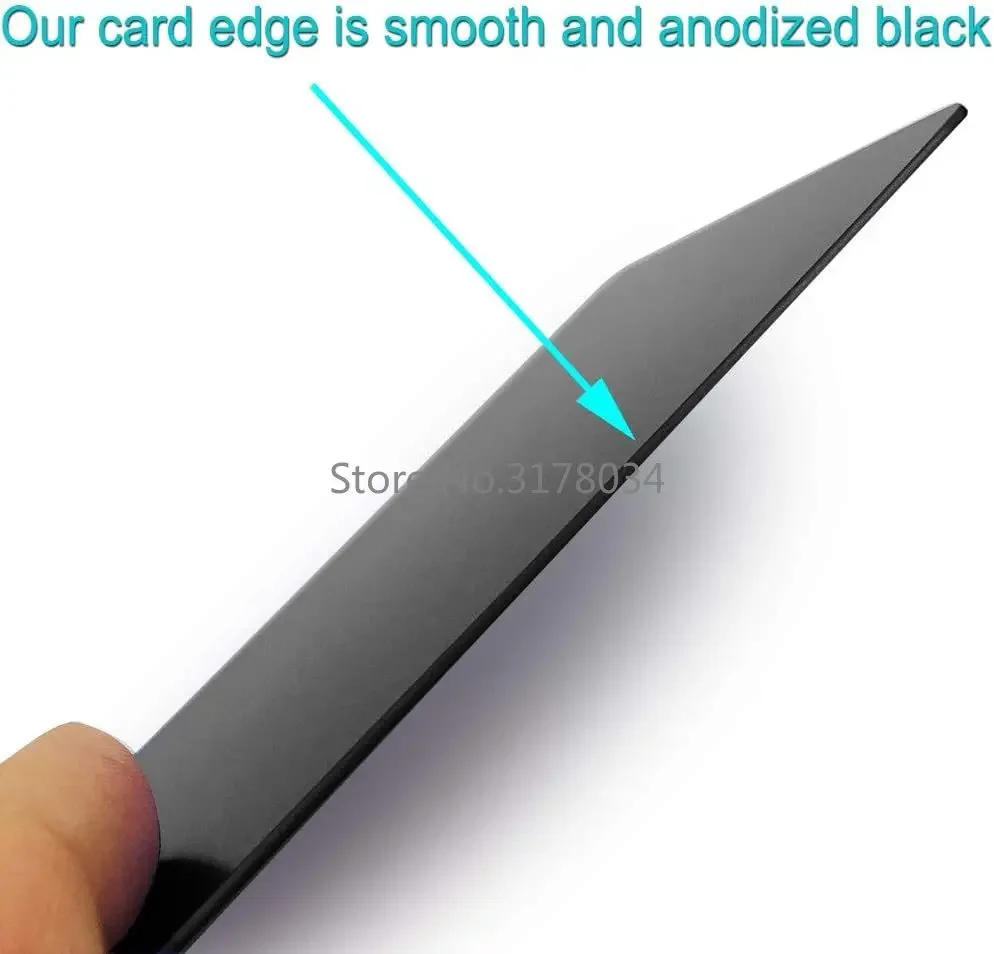 Business Cards 10pcs/pack 304 Stainless Steel Thick 0.8mm Black Metal Business Cards Blanks Card for Customer Laser Engraving DIY Gift Cards